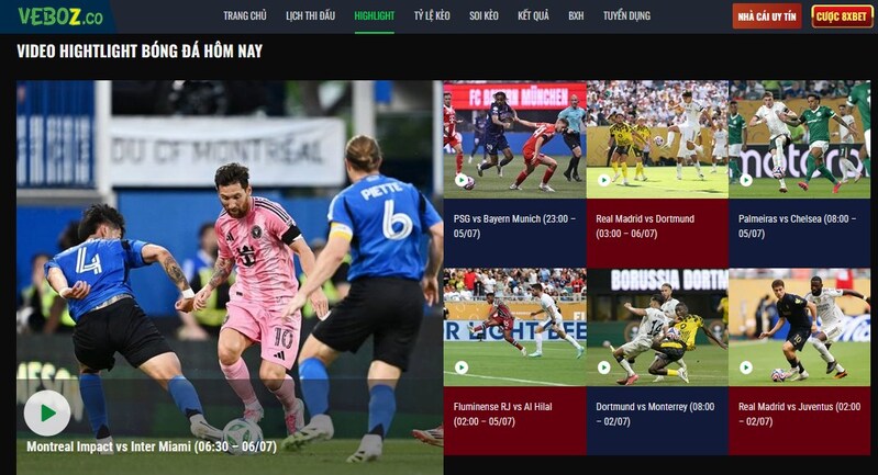 VeboTV – Trực tiếp chất lượng, highlight bóng đá hôm nay mãn nhãn mọi giải đấu